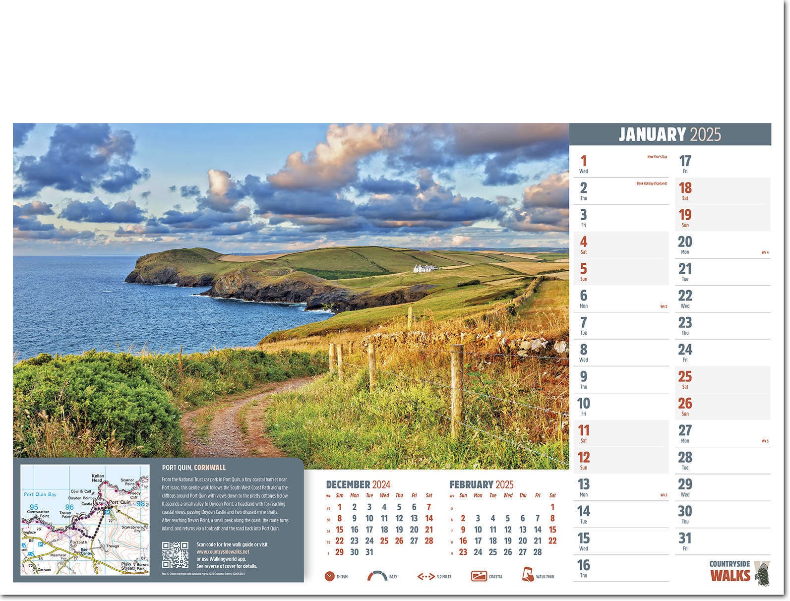 Countryside Walks Wall Calendar