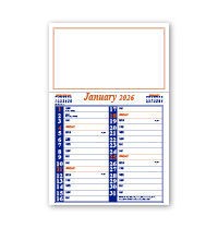 Appointment Memo Calendar - Blue and Orange