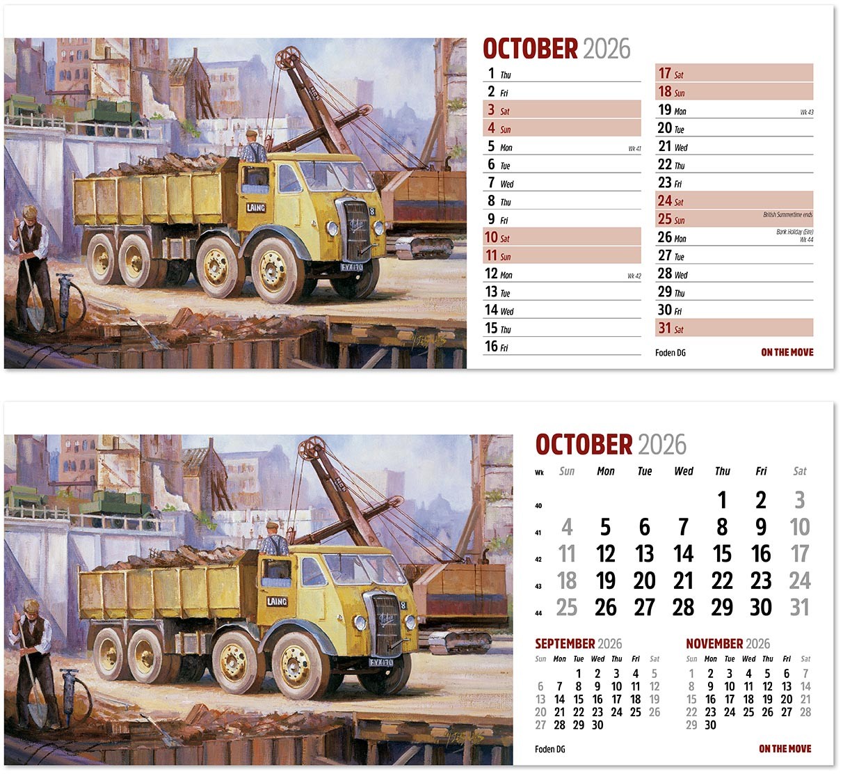On the Move Desk Calendar