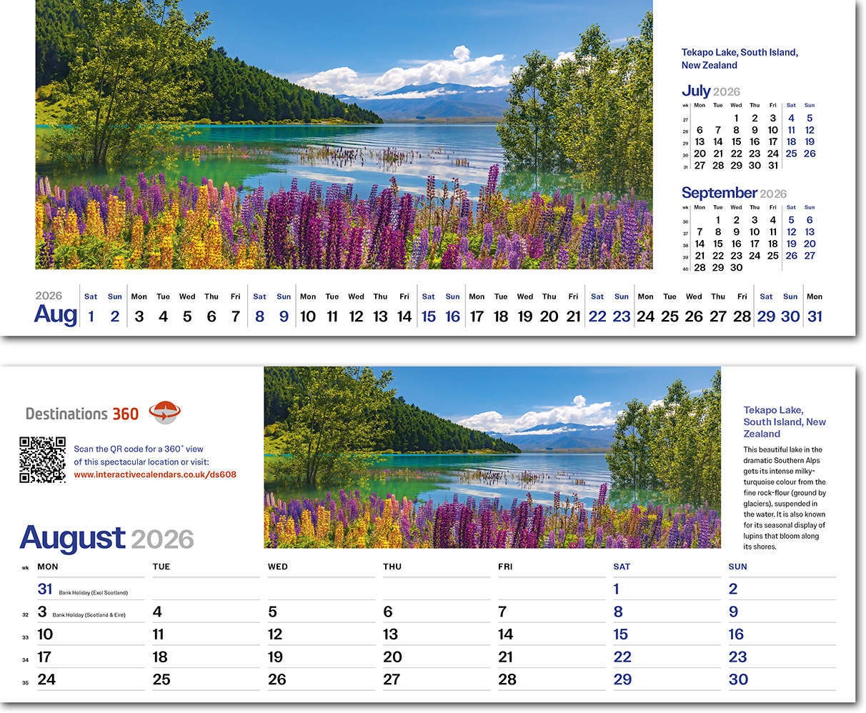 Destinations360 Task Station Desk Calendar