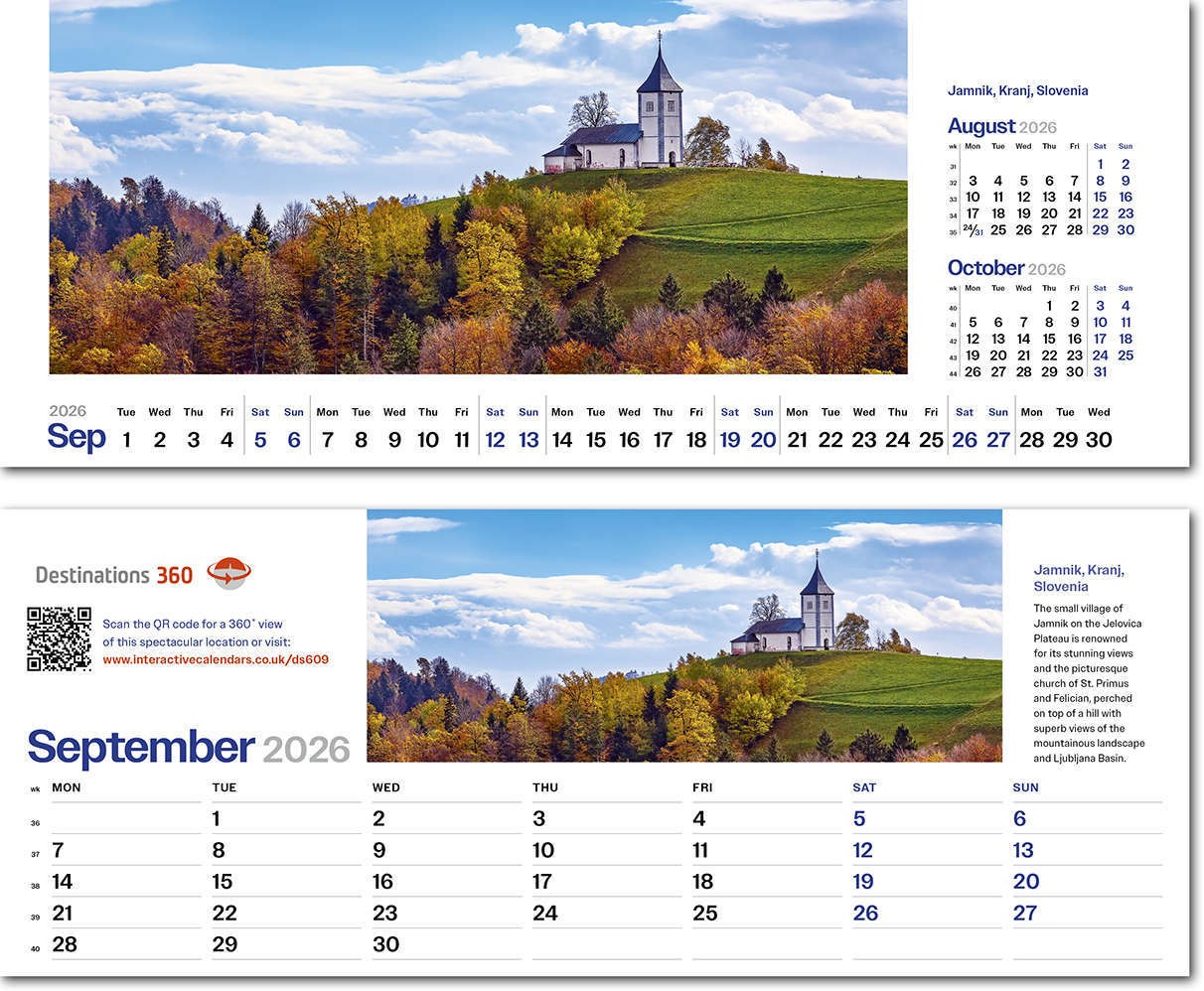 Destinations360 Task Station Desk Calendar