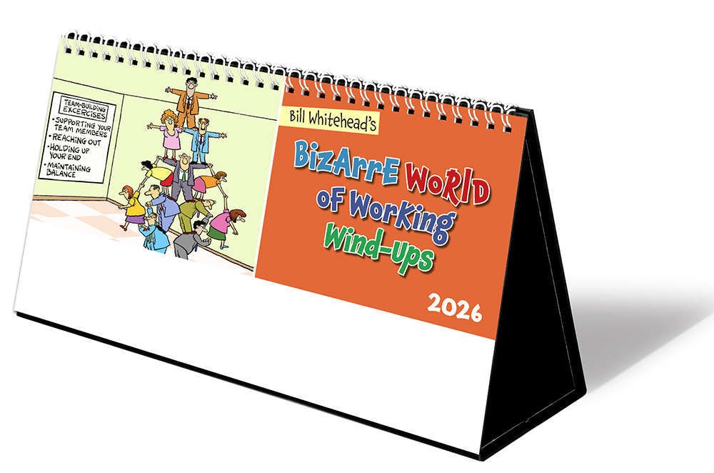 Bizarre World of Working Wind Ups Premium Lined Easel Desk Calendar