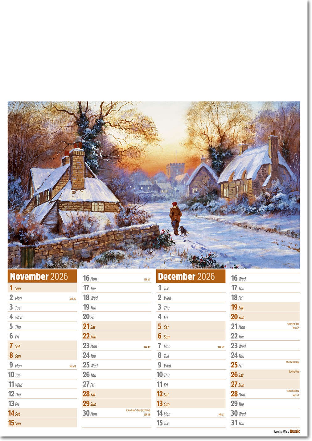 Rustic Calendar