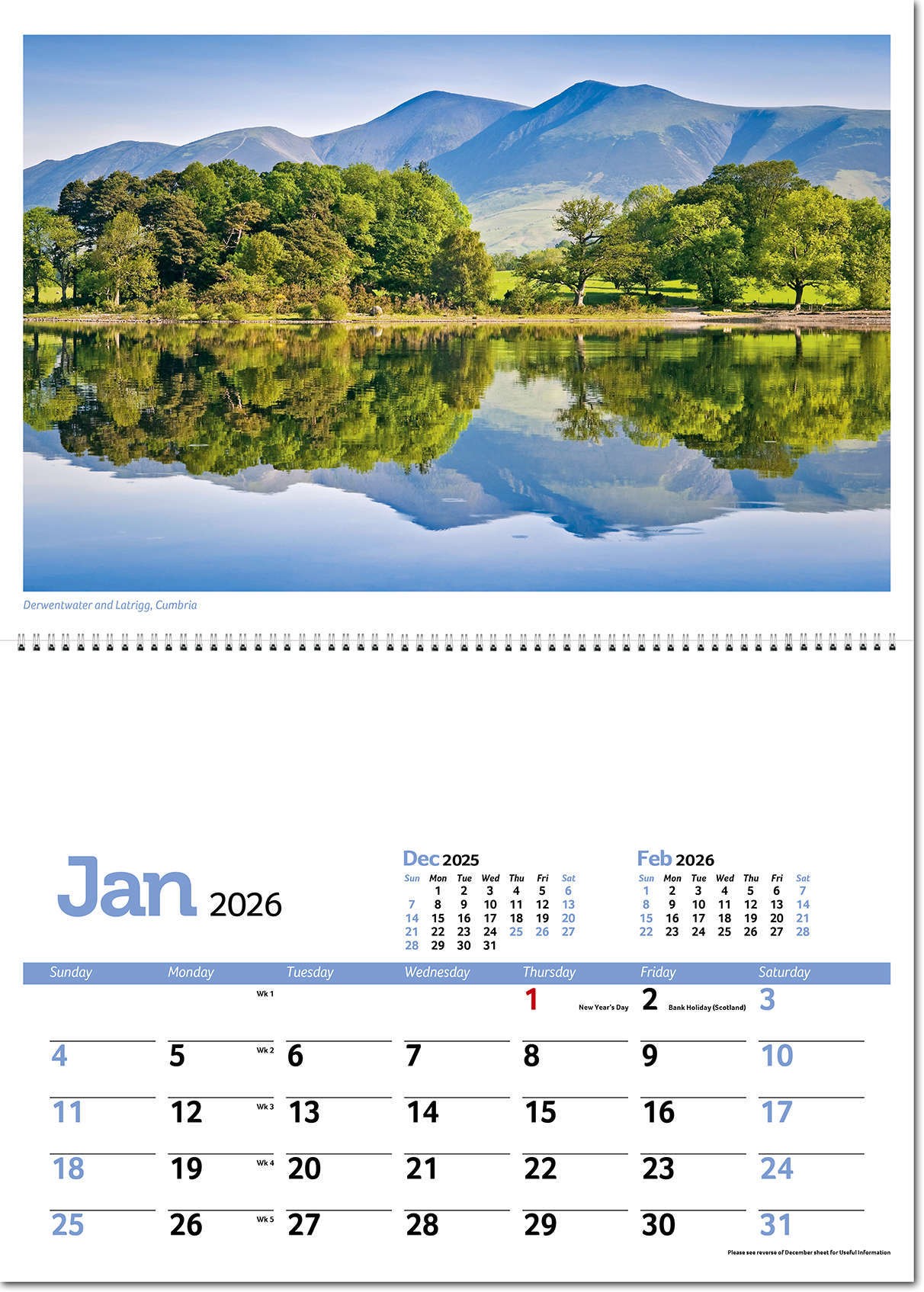 Beautiful Britain Postage Saver Calendar