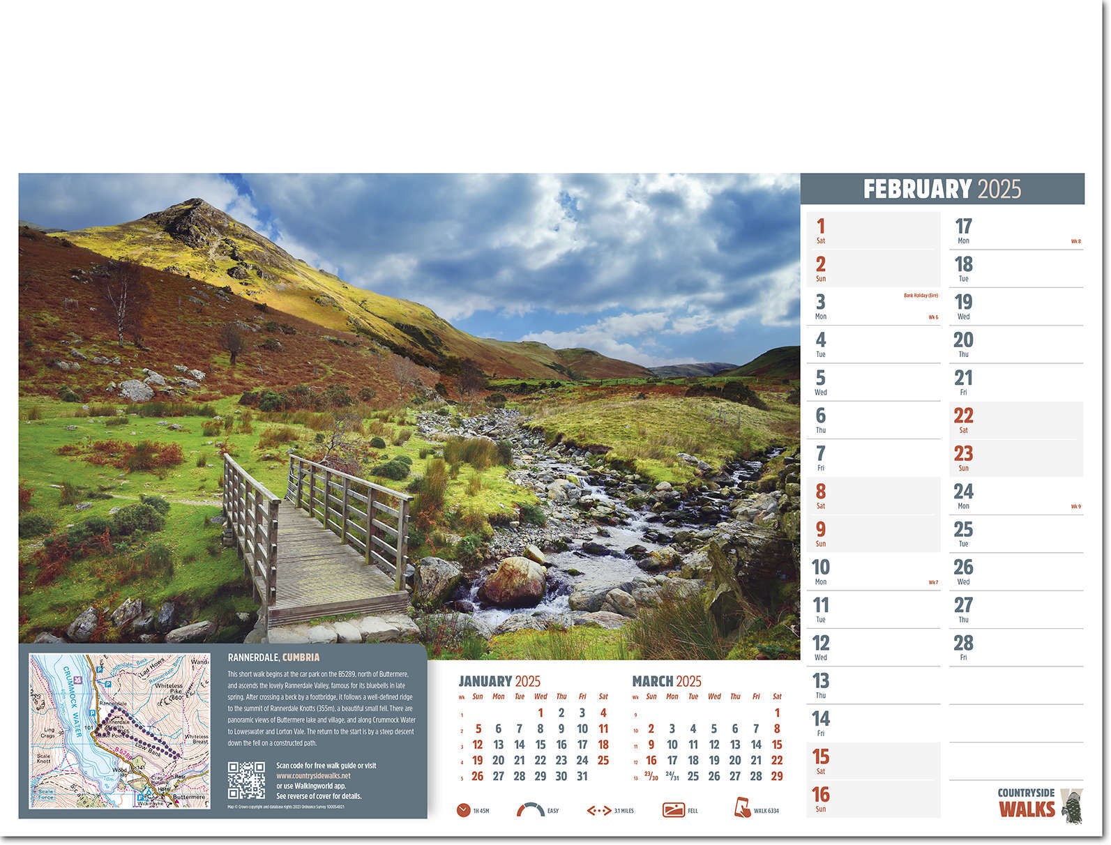 Countryside Walks Wall Calendar