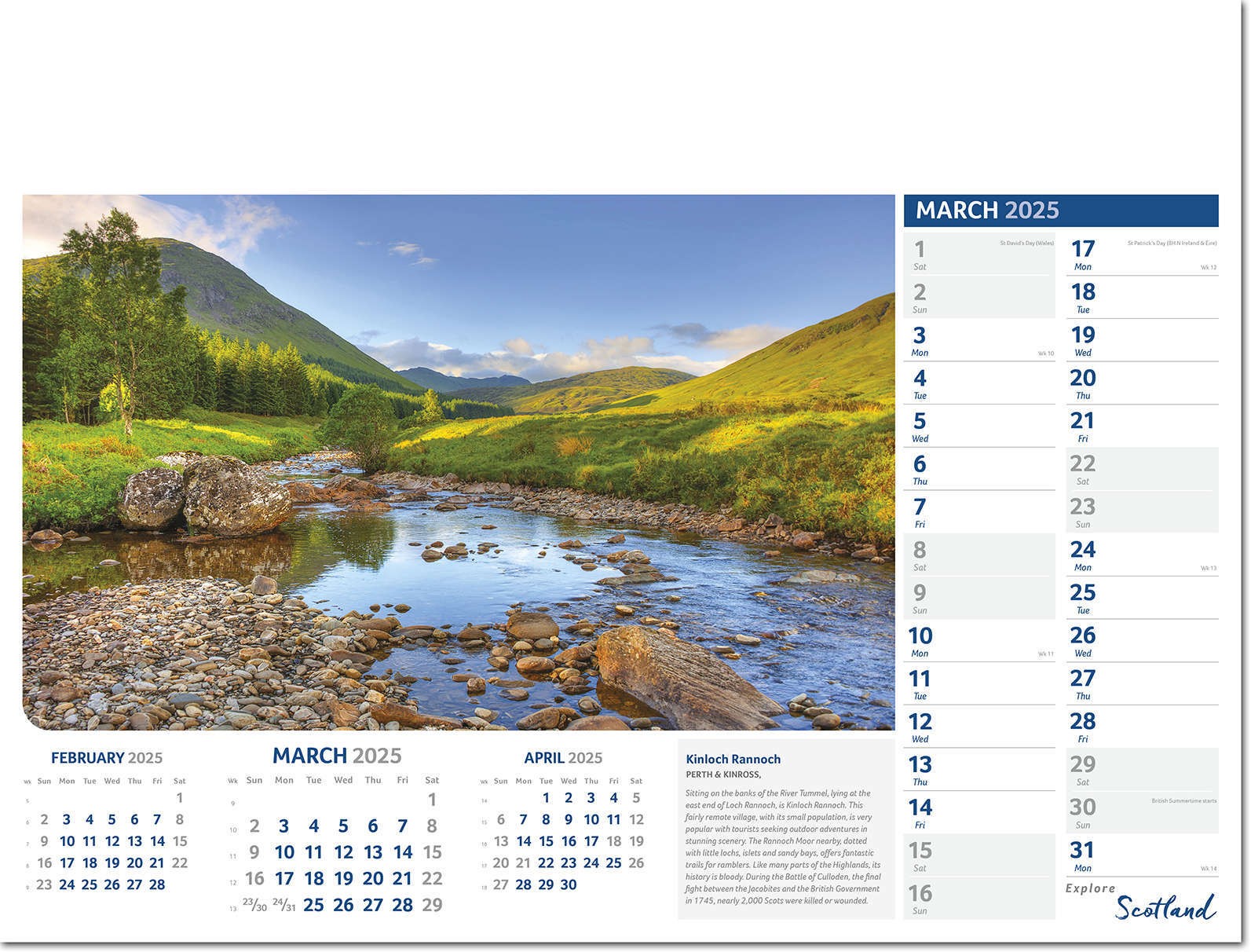 Explore Scotland Calendar