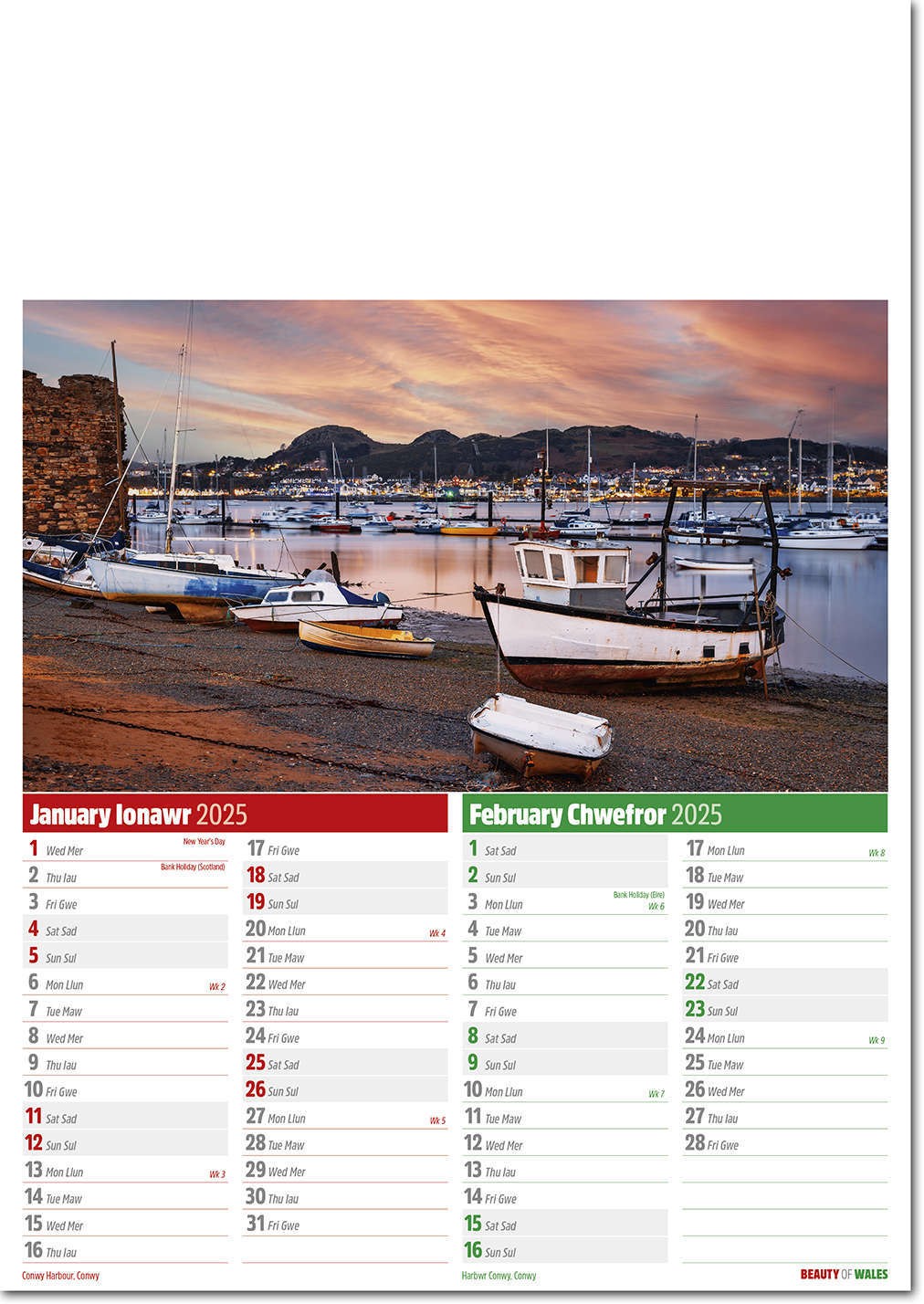 Beauty of Wales Calendar