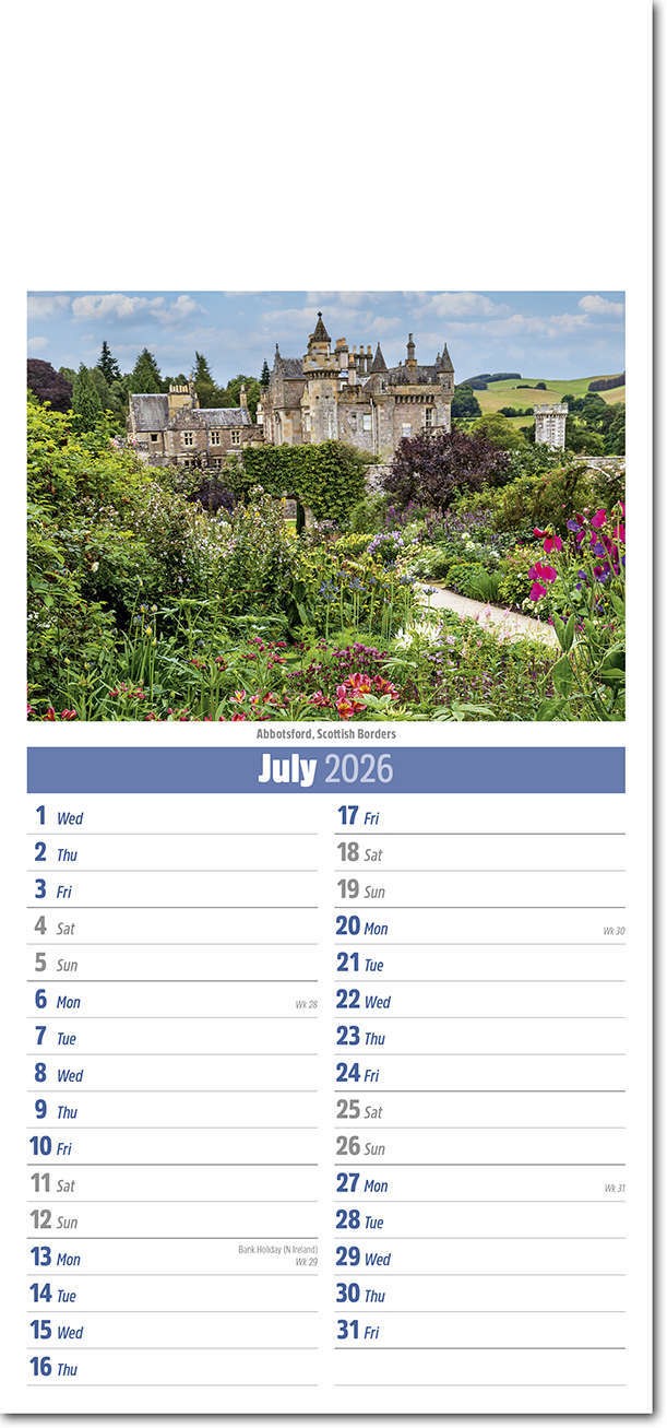 Slimline Scotland Compact Calendar